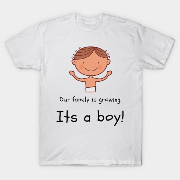 Love this 'Our family is growing. Its a boy' t-shirt! T-Shirt by Valdesigns